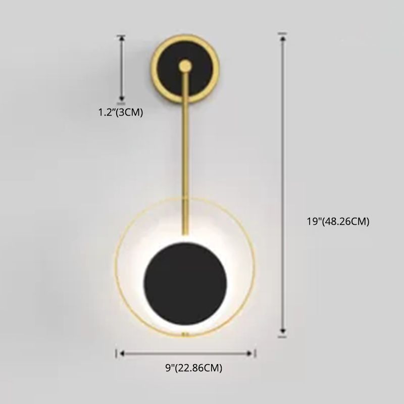 Verstellbares Licht 1 leichte kreisförmige Wandleuchter nordischer Luxusstil Metallleuchten
