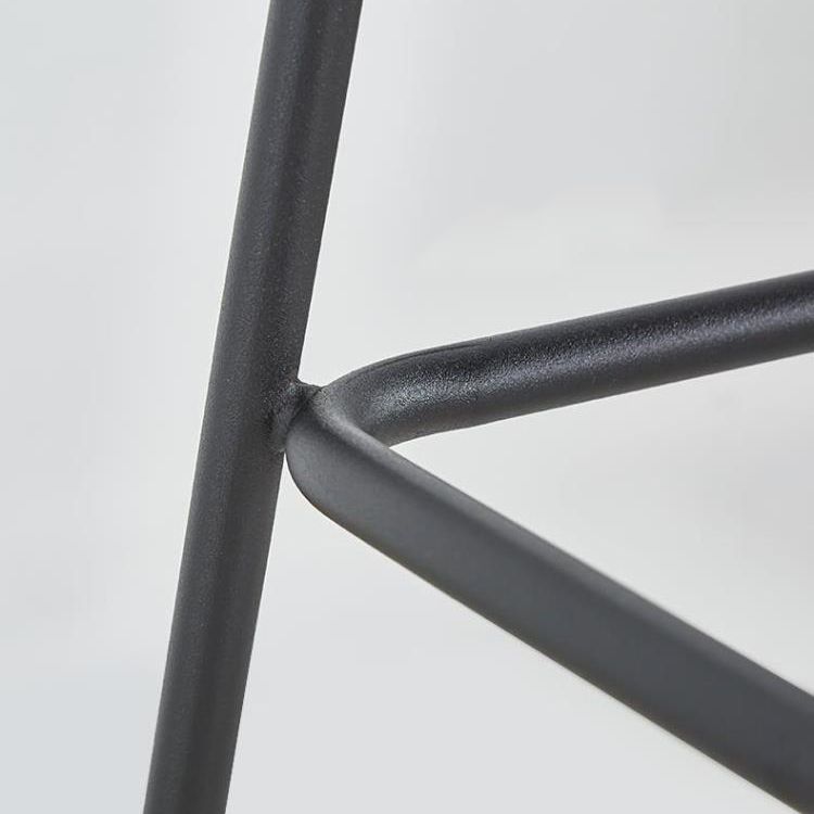 Scandinavian Faux Leather Upholstered Counter Stool with 4 Legs in Matte Finish for Home