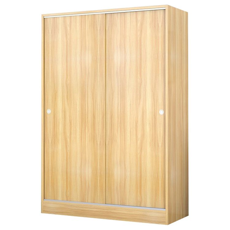 Contemporary Style Wardrobe Wood 2 Doors Wardrobe Closet for Bedroom