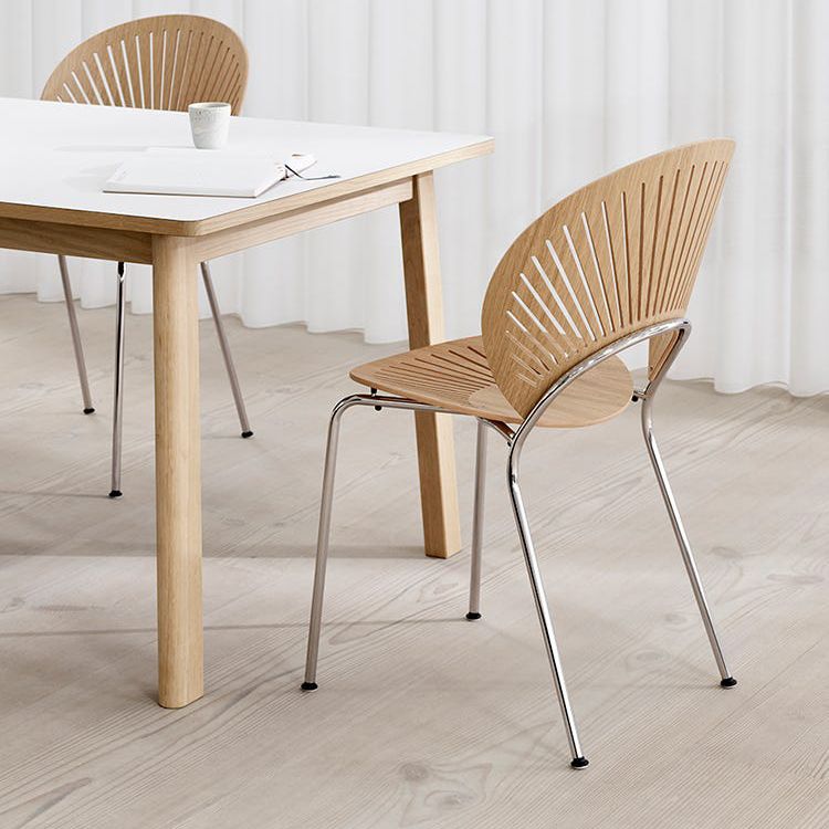 Sillas de metal de estilo industrial, silla lateral con respaldo abierto para comedor (juego de 2)