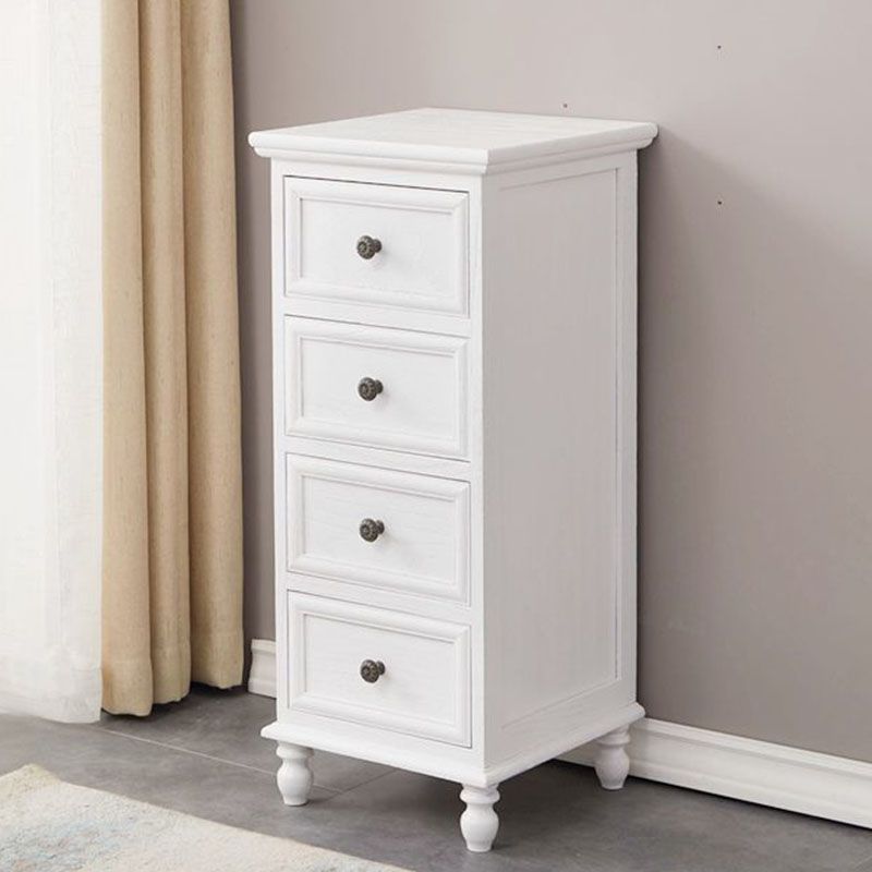 Nautical Solid Wood Storage Chest Bedroom Vertical Chest with Drawers