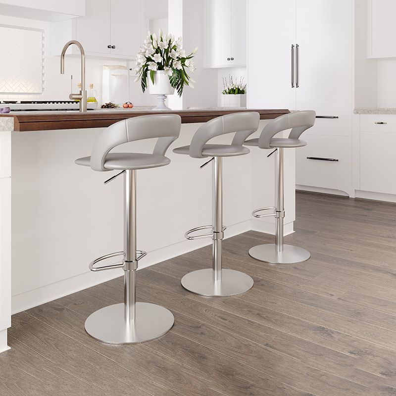 Swivel Leather Bar Stool Adjustable Height Counter Stool for Bristol