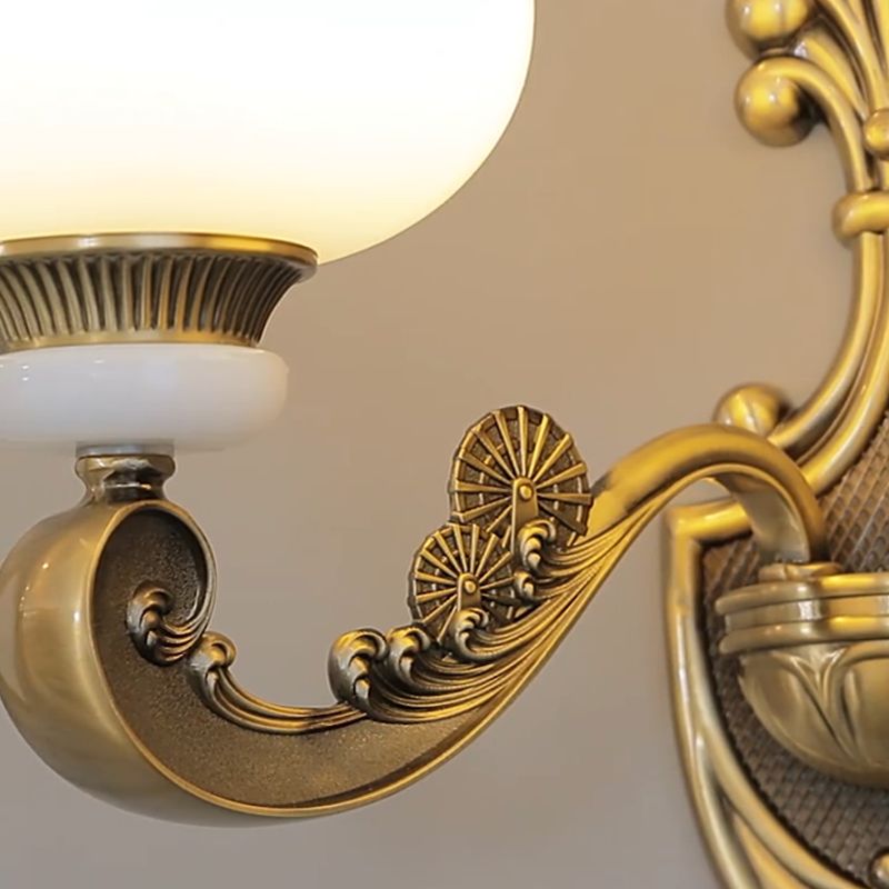 Nordic Style Vanity Light Geometry Shape Vanity Lamp with Glass Shade for Living Room