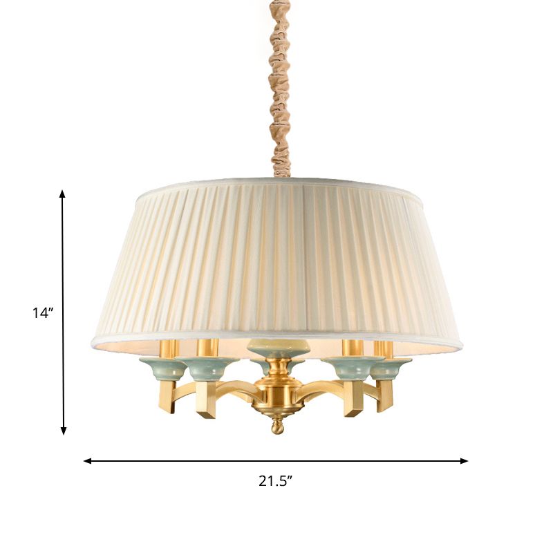 Lampadella tradizionale per drum drum sala lampadario tradizionale tradizionale finitura in ottone in ottone a 5 teste