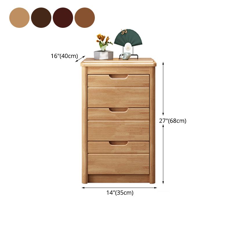 Bedroom Dresser Vertical Solid Wood Storage Chest with 3 / 4 / 5 Drawers