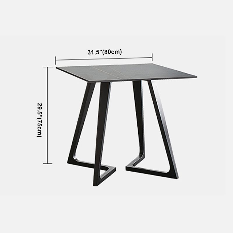 Meubles de style industriel de table à manger en pierre de double piédestal pour d'intérieur
