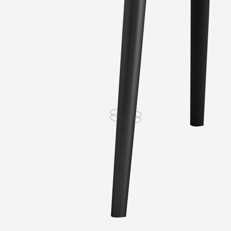 Hedendaagse faux lederen eetkamerstoelen Wingback arm stoel met metalen benen (set van 4)
