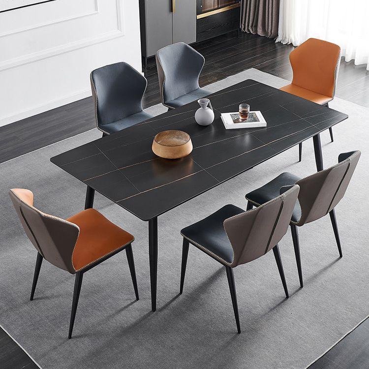 Luxury Sintered Stone Dining Table Rectangle Living Room Fixed Kitchen Table