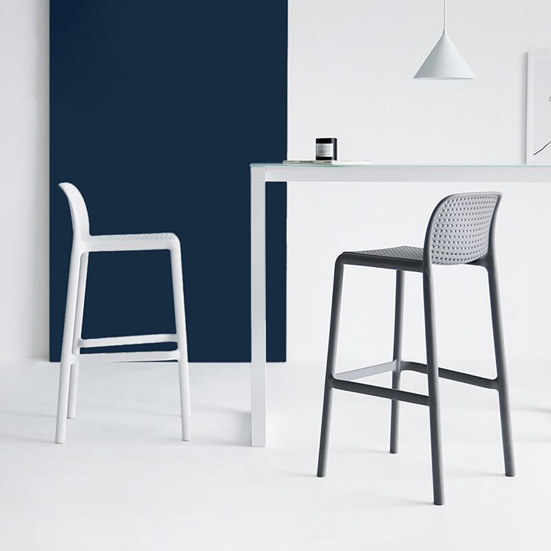 Modern Style Bar-stool Plastic Counter Bar Stool with Plastic Legs for Restaurant