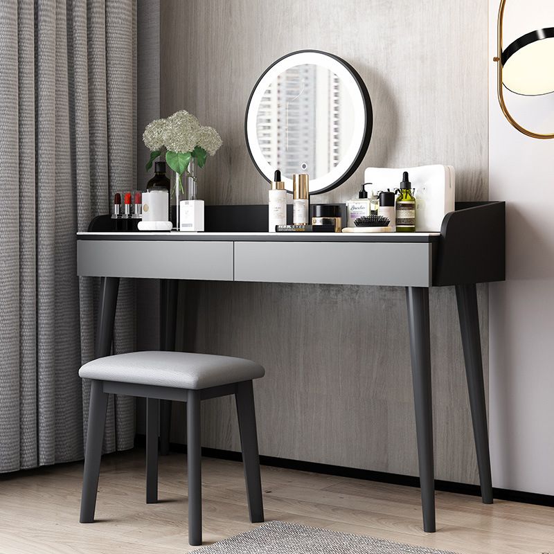 Stone Top Makeup Table with 2 Drawers 15.74" Wide Vanity Tables