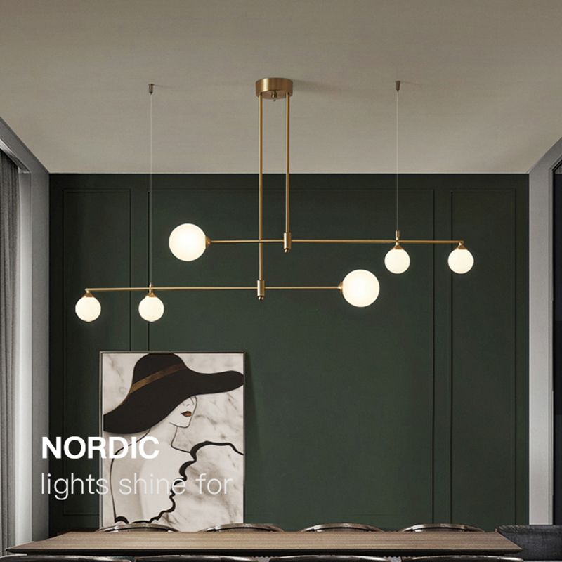 Contemporáneo de lámpara de lámpara de la isla Sphere Island Lights in Gold