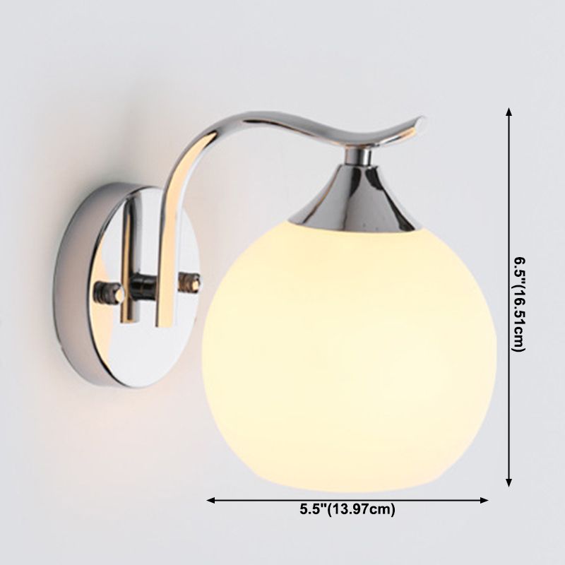 Forma sferica in stile moderno con applione da parete in lampadina 1 Metal 1 Sconce leggera per capezzale dell'hotel
