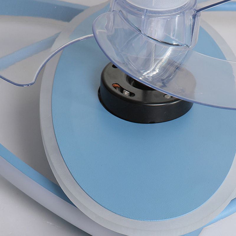 3-Blade Children Fan with Light LED Metallic Pink/Blue Ceiling Fan for Home