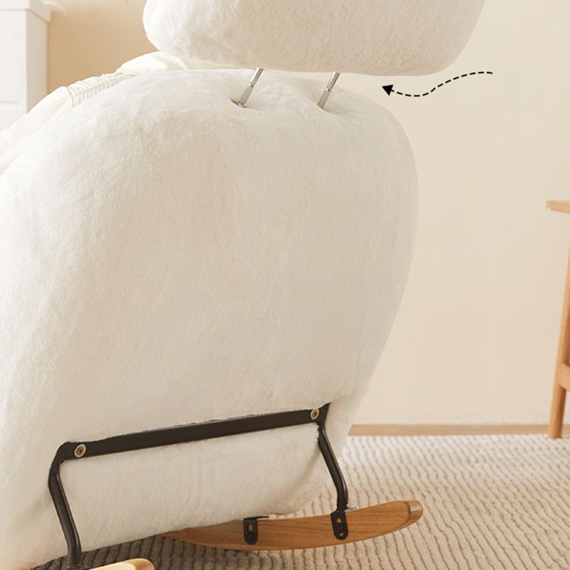 Velvet Upholstered Rocking Chair Modern Style Rocking Accent Chair