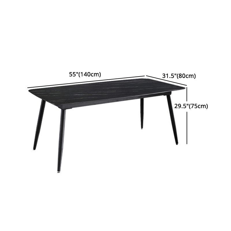 Pièces minimalistes 1/2/5/7 Pièces Pièces de table à manger Table à manger en pierre fritté avec chaise