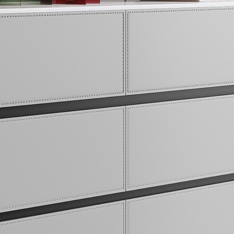 Contemporary Side Board Stone Storage Sideboard Buffet with Drawers for Dining Room