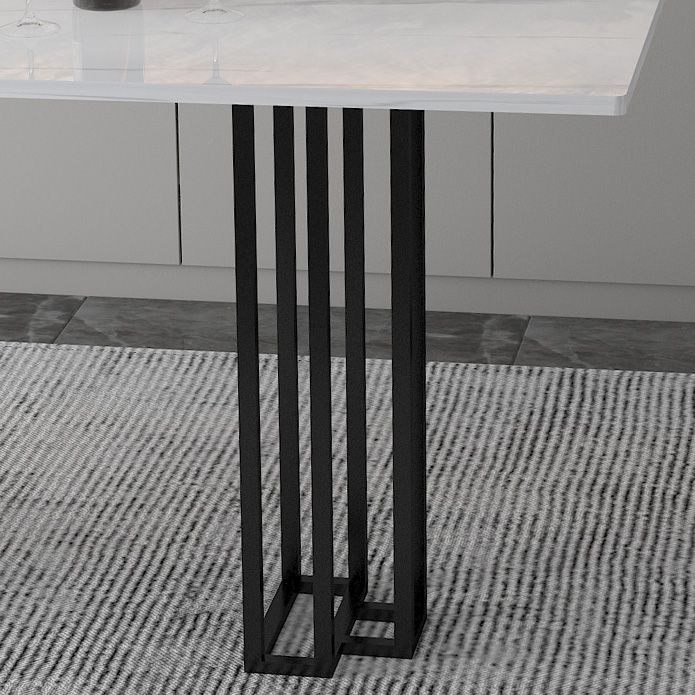 Industrial Rectangle Table and Stool Set 1/2/3 Pieces White Bar Table and Stools