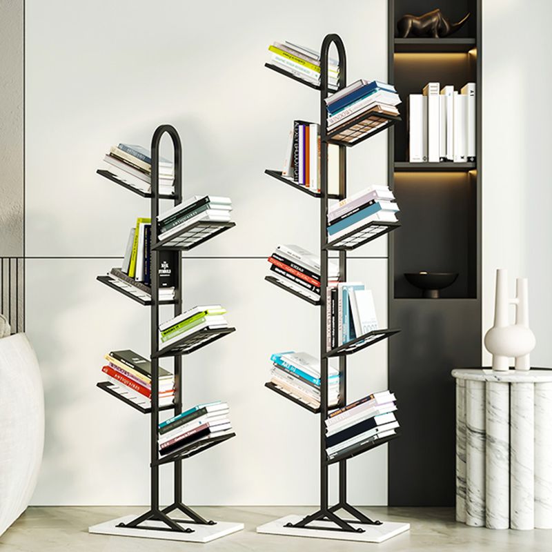 Minimalist Style Open Shelf Bookcase in Metal Material Shelves