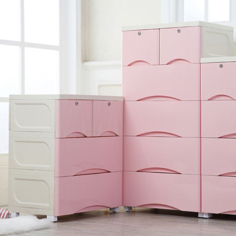 Plastic Matte Finish Storage Cabinet Contemporary Non-Hanging Armoire