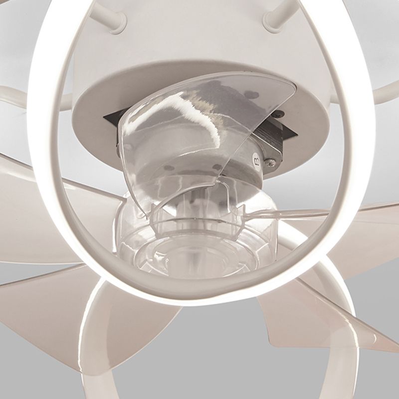 Metal Geometric Ceiling Fan Light Modern Style Multi Lights Flush Mount Lamp