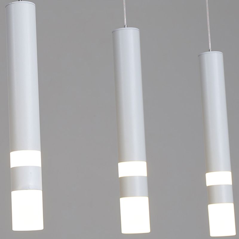 Luz colgante cilíndrica moderna lámpara de lámpara simple para comedor para comedor