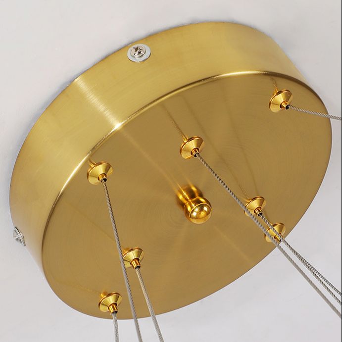 Twist Circular Carousel LED Pendant Lamp Modern Minimalist Prismatic Crystal Living Room Hanging Ceiling Light