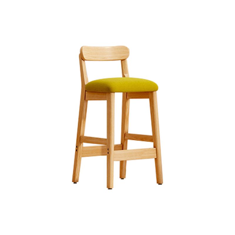 Industrial Wooden Counter Height Stool Armless Bar Stool with Cushion