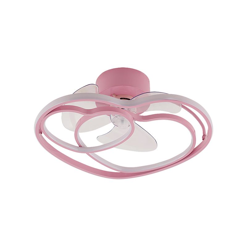 Simple Ceiling Fan Light Modern Multi-Light LED Ceiling Mount Lamp for Bedroom