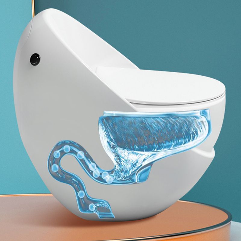 Modern Flush Toilet All-In-One Floor Mounted ABS Siphon Jet Toilet Bowl