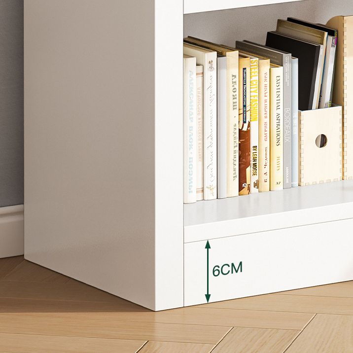 40.55"H Bookshelf Scandinavian Style Closed Back Bookcase for Home and Office