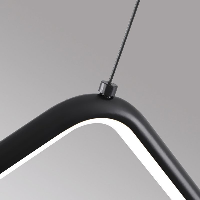 Nordic Aluminum Island Light Linear LED Island Pendant for Dining Room