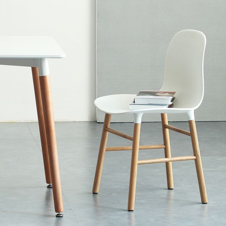 Sillas de estilo moderno, sillas sin brazos con patas de madera para cocina
