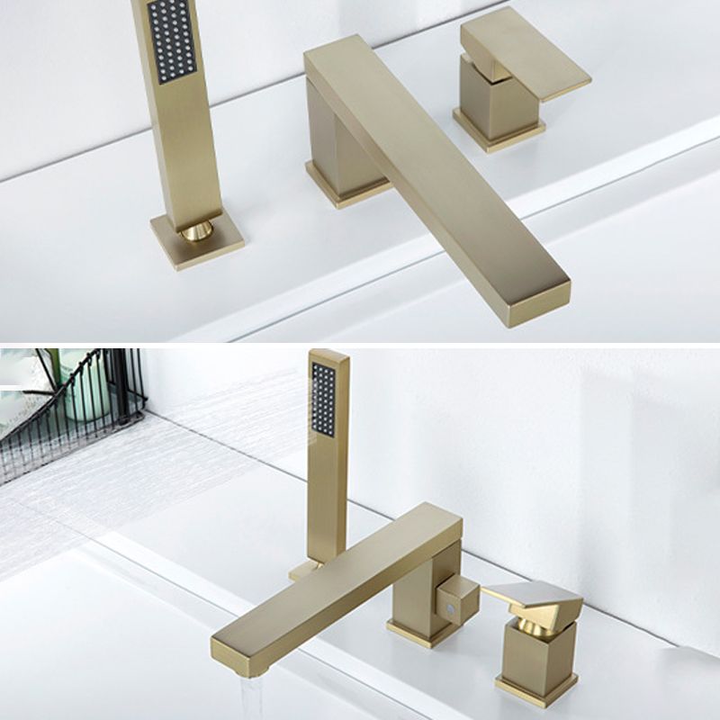 Deck Mounted Bathroom Faucet Modern Style Metal Bathroom Faucet