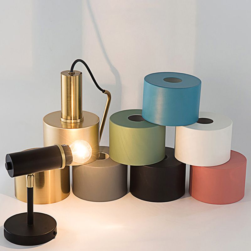 Modern Style Cylindrical Shape Wall Lighting Metal 1 Light Wall Lights for Bedroom