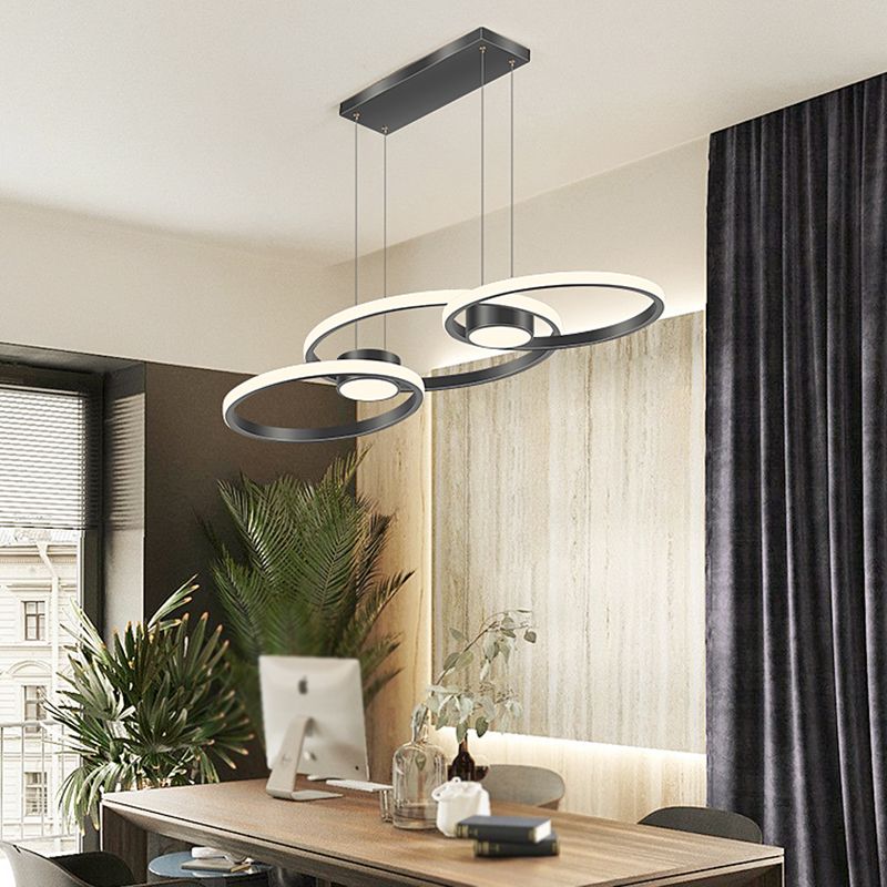 Idées d'éclairage d'île de forme de cercle