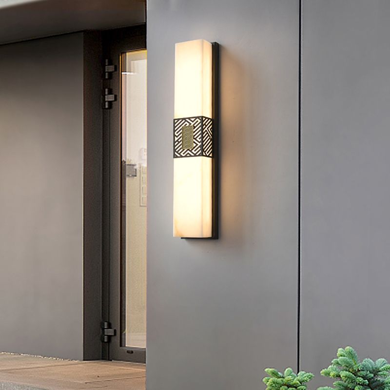 Rectangle Wall Sconce Contemporary Wall Light Fixture for Courtyard