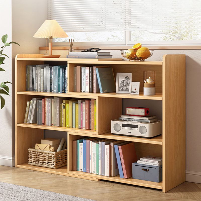 Contemporary Solid Wood Cubby Storage Bookcase Open Back Bookcase