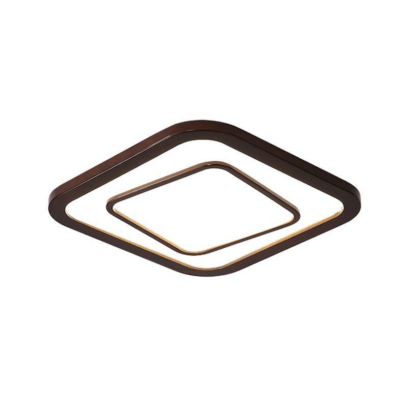 Cébullition de la place Éclairage de la lumière du bois foncé à bois foncé Mount Ceiling Fixture in White / Warm / Natural Light