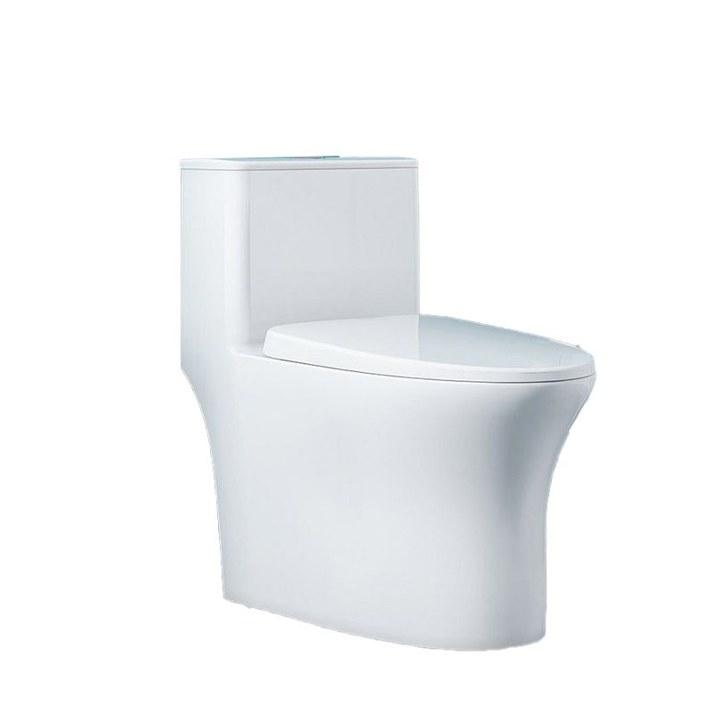 Modern Floor Mounted Toilet White Slow Close Seat Included Toilet Bowl for Bathroom