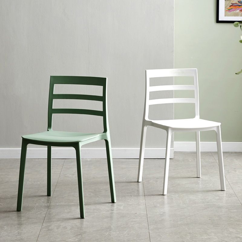 Plastic Scandinavian Armless Chair Stacking Indoor-Outdoor Chair