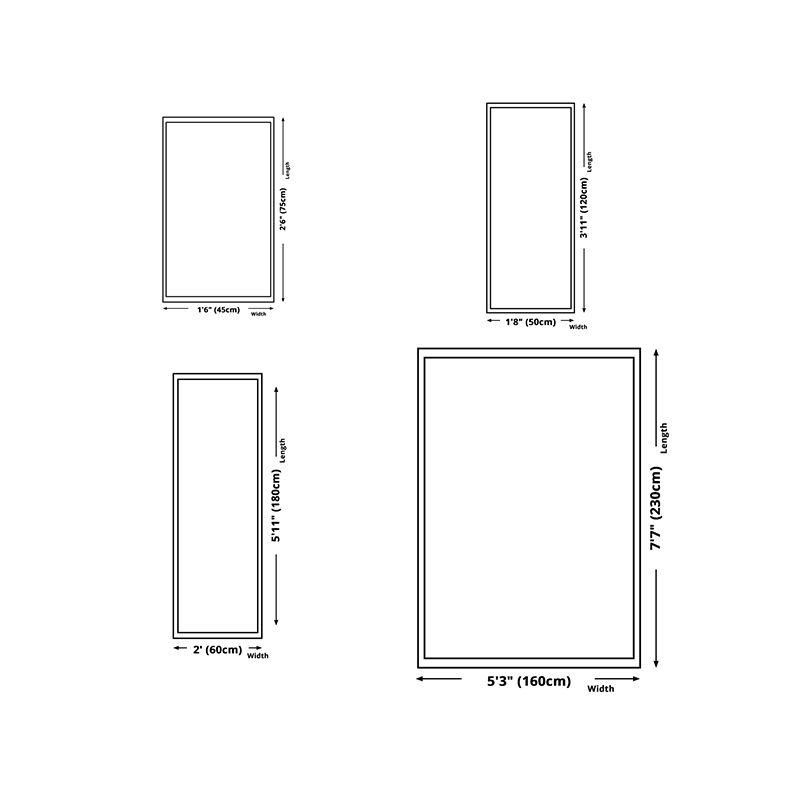 Black and White Abstract Carpet Area Carpet Anti-Slip Washable Rug for Living Room