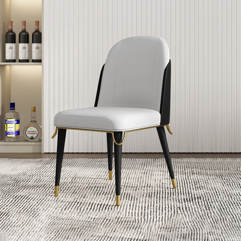 Chaises de salle à manger en bois de style nordique, chaise Parsons sans accoudoirs pour restaurant (lot de 2)