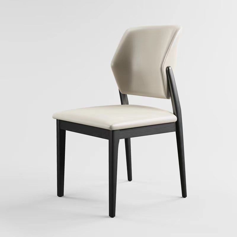 Contemporary Wood Chair Open Back Kitchen Dining Side Chair for Dinning Room