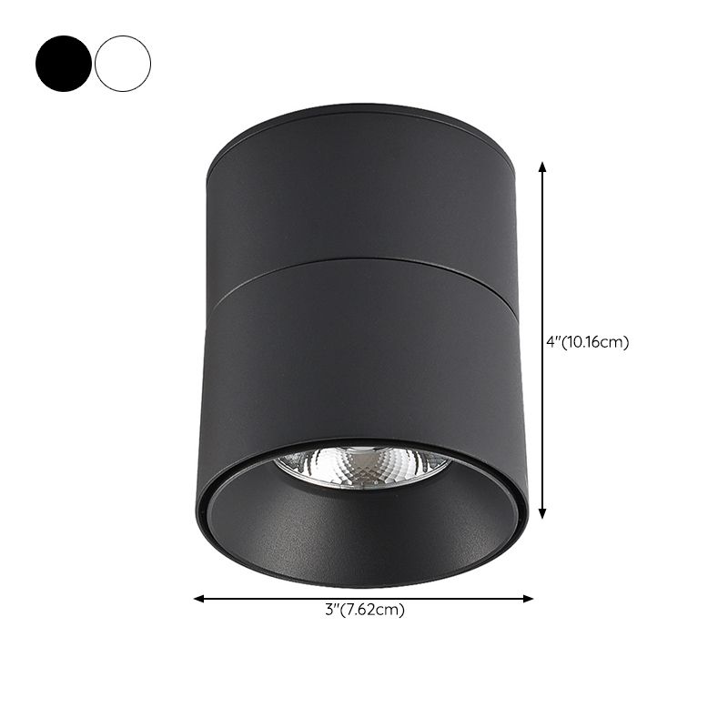 Modern Simple Cylinder Shape Ceiling Light with Aluminum Shade for Living Room