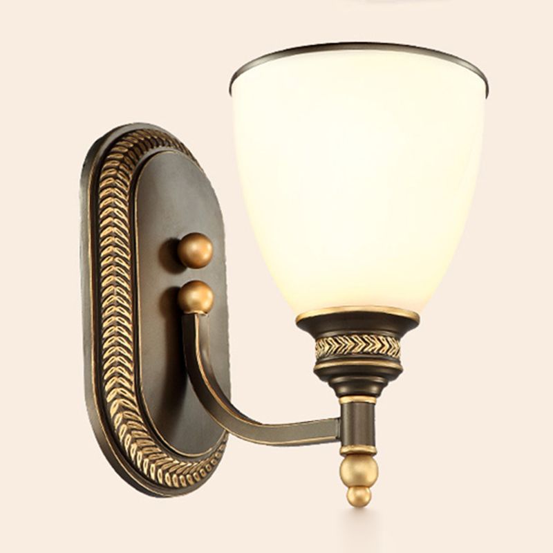 1 Light Bell Wall Mounted Light Fixture Industrial Style Metal Wall Sconce Lights