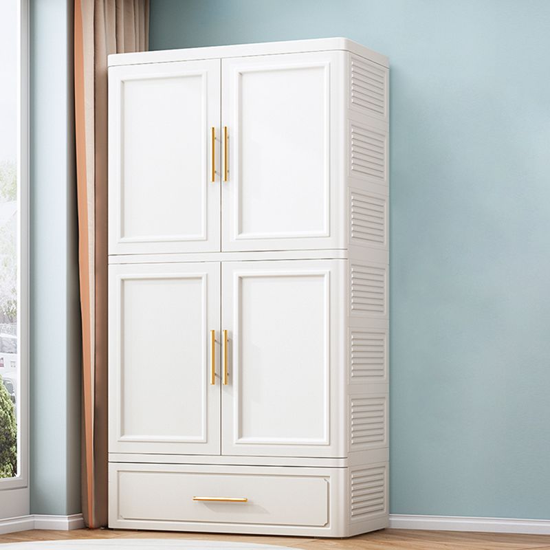 Plastic Matte Finish Storage Cabinet Contemporary Hinged Door Cabinet