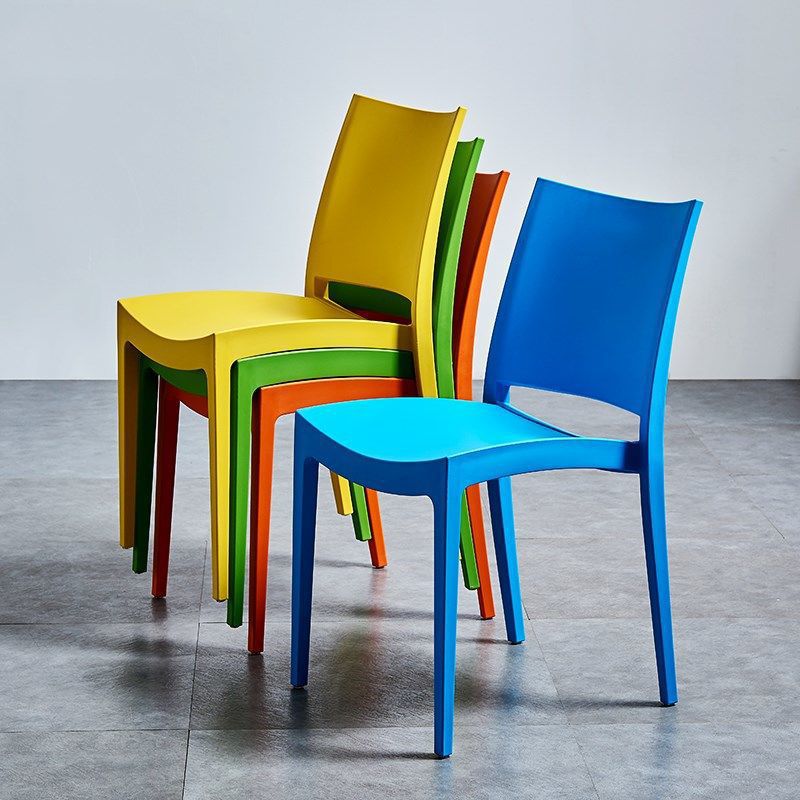 Dining Room Indoor Chair Plastic Armless Dining Accent Chair