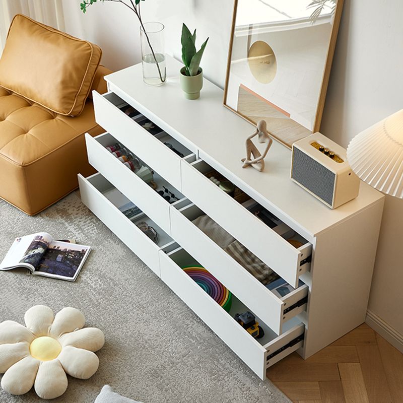 Contemporary Engineered Wood Vertical Storage Chest Bedroom Chest with Drawers