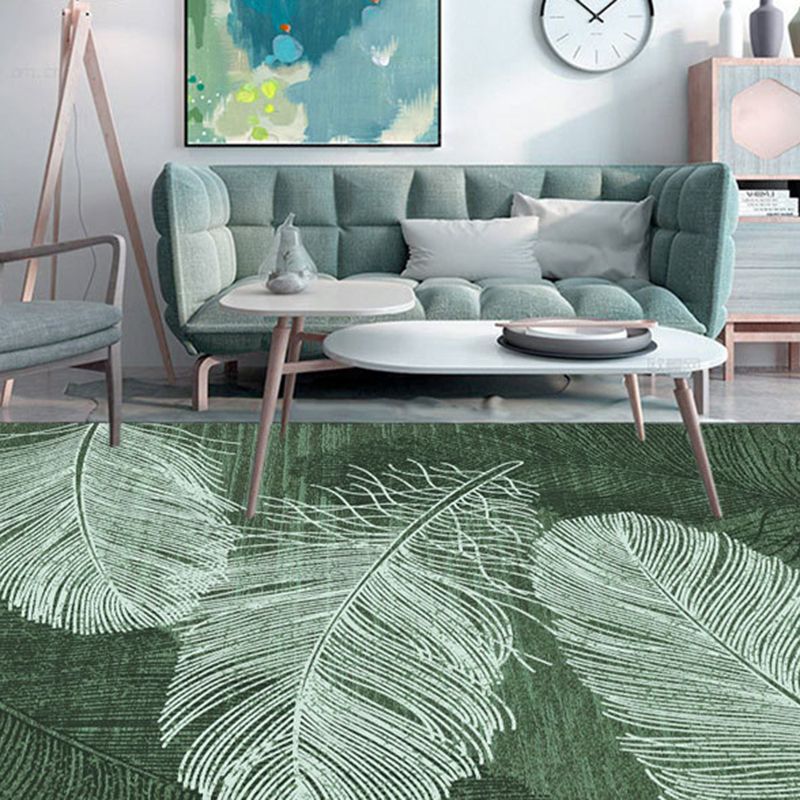 Moderne planten esthetische zachte vloerkleed rechthoek Weefgetekleed voor slaapkamer