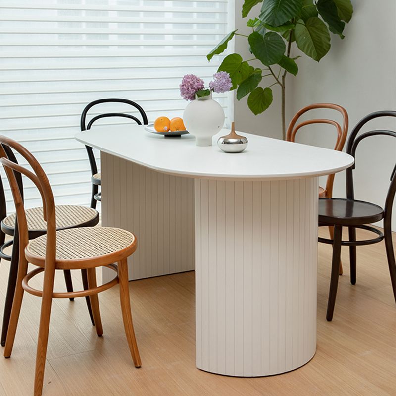 Mesa de comedor ovalado de madera de pino mesa ovalada de madera para comedor para comedor